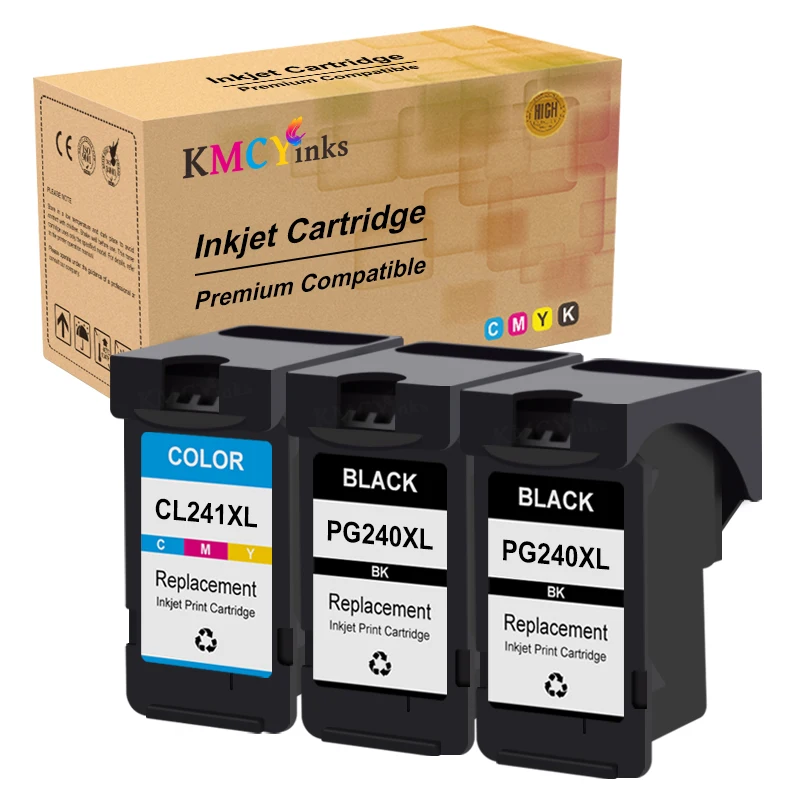 KMCYinks PG240 CL241 PG-240 CL-241 PG 240 CL 241 XL Ink Cartridge For Canon Pixma MX372 MX432 MX512 MG2120 MG3120 MG3220