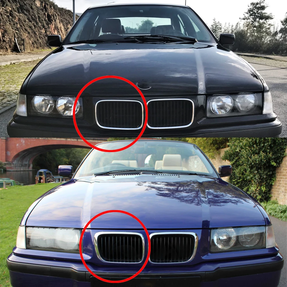 BLACK E36 Grille ABS Front Replacement Hood Kidney Grill For BMW E36 1997 1998 1999  for BMW  318i 323i 325i 320i 328i