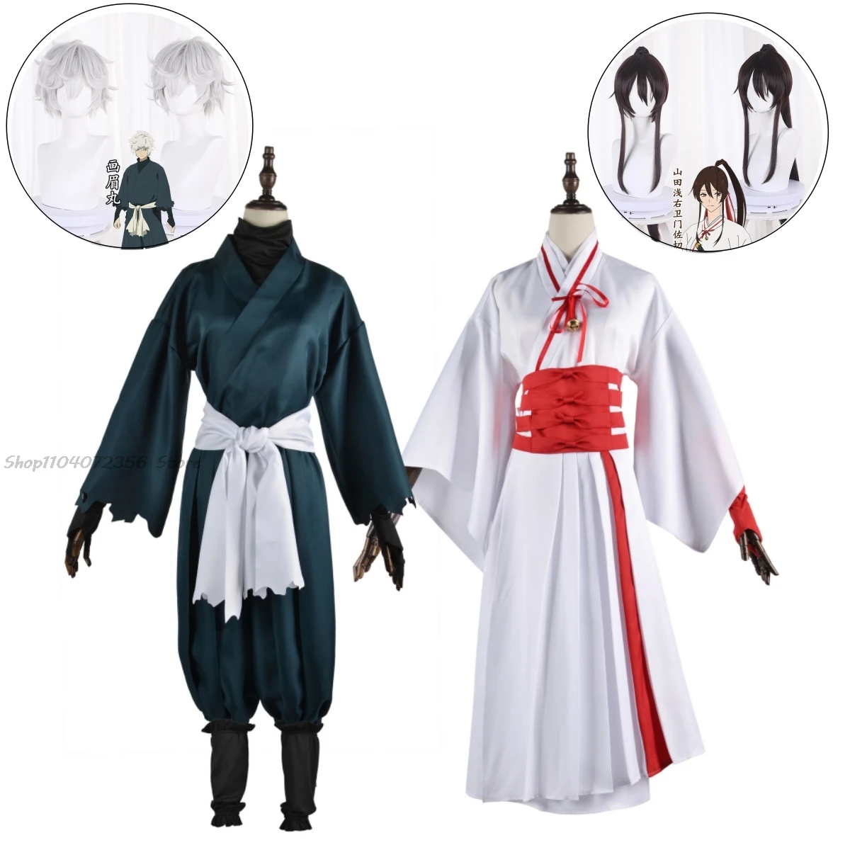 

Hells Paradise Jigokuraku Cosplay Gabimaru Sagiri Yamada Asaemon Cosplay Wig Costume Uniform Full Set Halloween Carnival Clothes