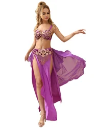 2023 New Dance Performance Women Dancewear Belly Dance Costume Bra&skirt 2pcs Set Stage Dance Clothing 122509