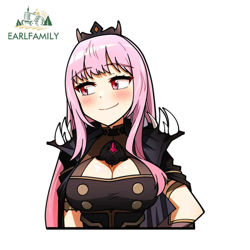 EARLFAMILY Hololive Anime Girl Car Truck Decal Anime Item Motorbike Decal Occlusion Scratch PVC Vehicle Styling Accessories