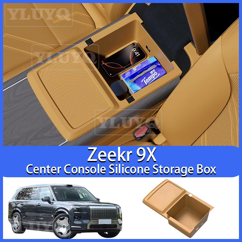 

ZEEKR 9X Silicone Center Console Storage Box Full Cover Interior Accessory Accessories
