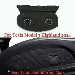 Rear Trunk Soundproof Mats For Tesla Model 3 2024 Highland, Trunk Hood Sound Deadening Mats Protective Pad Noise Reduction