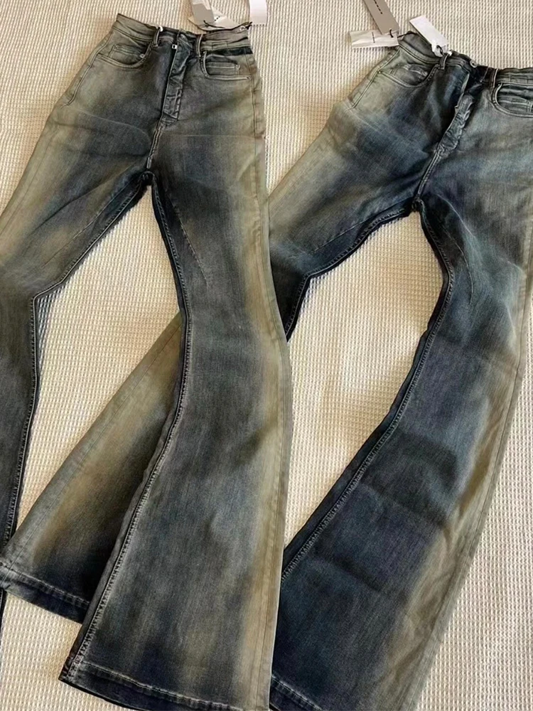 

Slimming High Elastici Casual Waed adient Blue Jeans Men Women Long Leggings Cotton Stretch Denim mid Waist Zipper