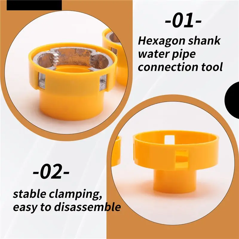 A20F-PPR Lifting Stepped Drill Bit With PVC Pipe Threader Water Pipe Expansion Drill Punch Plumber Power Tool