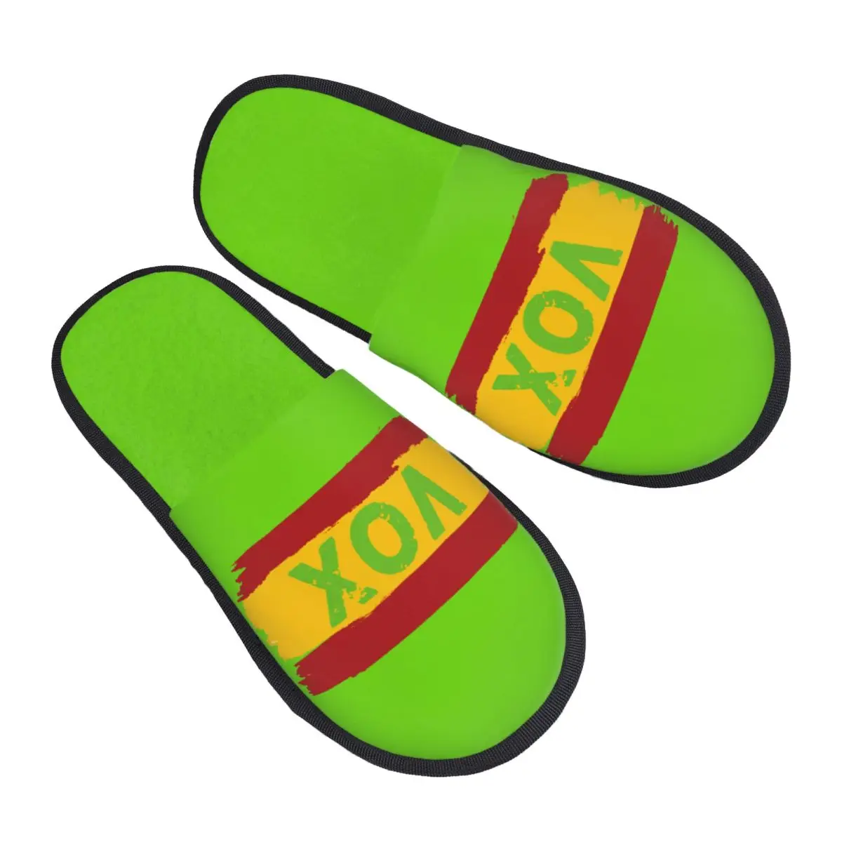 

Custom Spain Vox Guest Slippers for Hotel Women Spanish Flag House Slipper