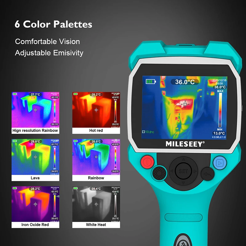 Mileseey TR120 Infrared (IR) Thermal Imager 3.5 inch Display High Precision Professional Temp Detector For Plumbing Heating Dete