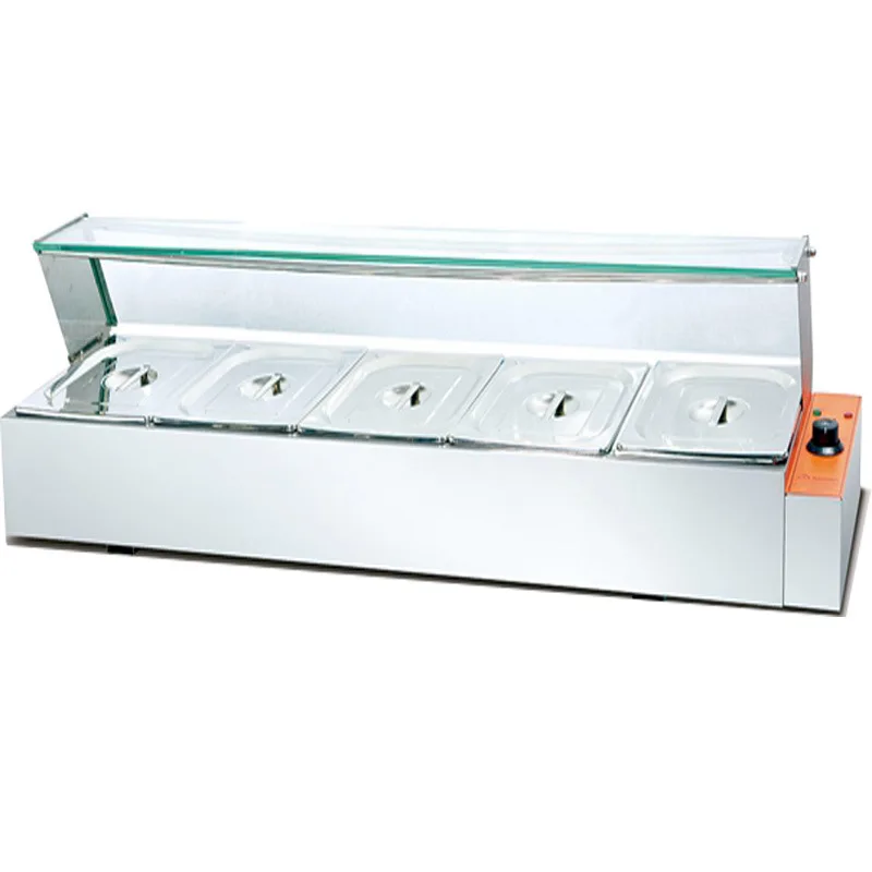 CX commercial electric heat preservation soup pool 345 grid with glass cover for sale