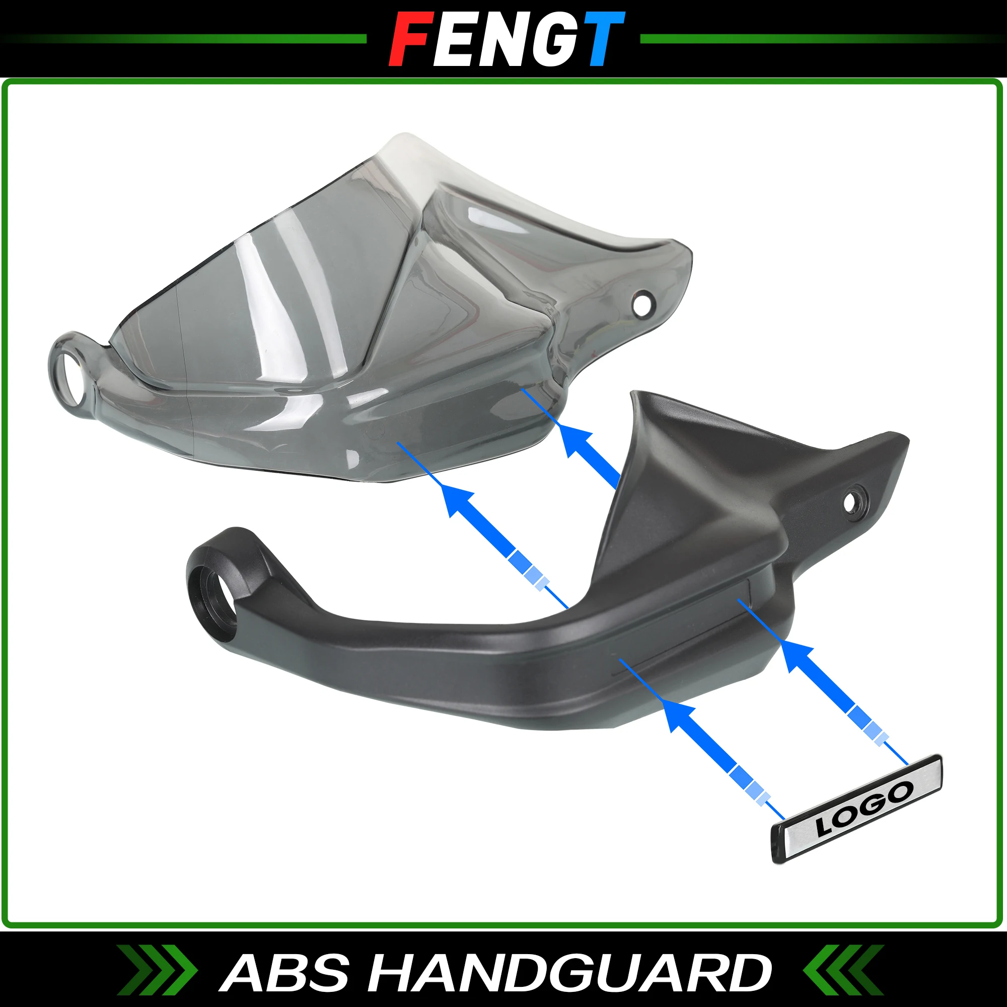 ل Loncin VOGE SR3 2023 2024 دراجة نارية Handguard المقود حراس اليد حماة جديد مع شعار مقبض رافعة الحرس حاجز الرياح