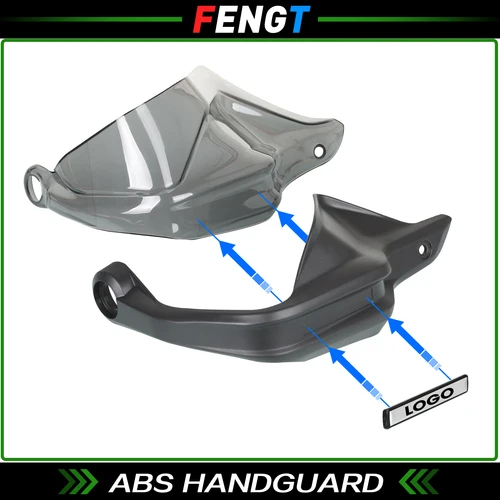 Imagen 2 del producto Para ZongShen Cyclone RX401 RX600 motocicleta RX 401/600 guardamanos Protector de manos con soporte Protector de parabrisas