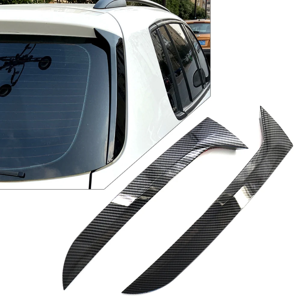 2pcs Rear Window Side Spoiler Canard Splitter Trim ABS For VW Tiguan MK1 2007 2008 2009 2010 2011 2012 2013 2014 2015 2016