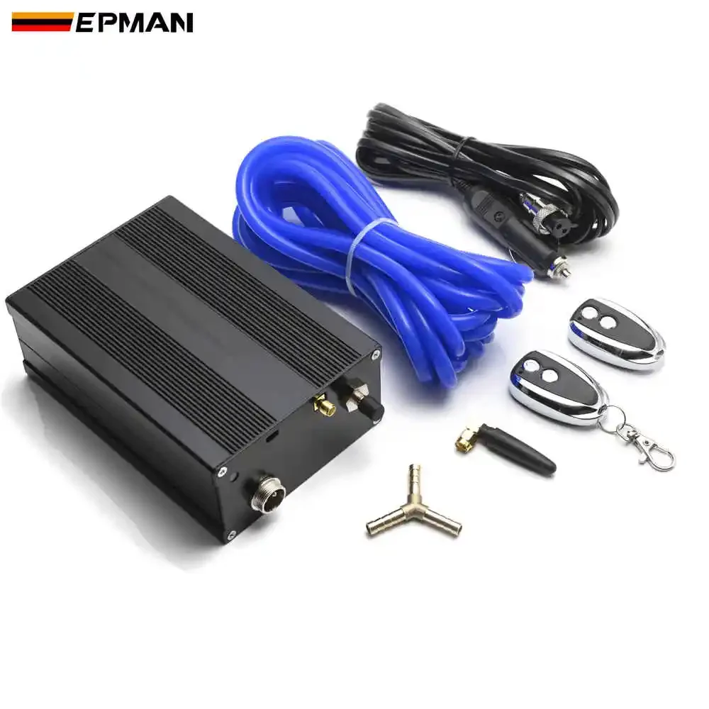 EPMAN Electric Controller Box+Wireless +2 Remote+Vacuum Hose For Exhaust Catback Downpipe Cut out Valve EPCUT002B