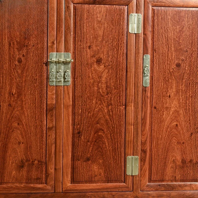 three-door top box cabinet, wardrobe, all solid wood, locker, Chinese style