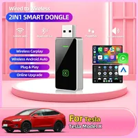 For Tesla Model X Wireless Carplay Adapter Android New Car Wireless Smart Dongle 2in1 For Tesla Model S For iPhone Android Phone