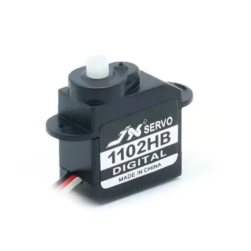 JX PDI-1102HB Servo digitale da 2,1 g - 0,24 kg - cm@4,8 V 0,26 kg - cm@6 V 0,09 sec/60 ° , 330 Hz 90 °   Mini servo RC coreless con ingranaggi in plastica