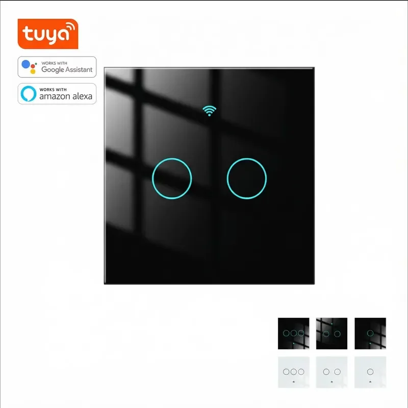 

Graffiti smart home Wifi touch switch, no need for neutral APP remote control, timing function, mirror smart light switch