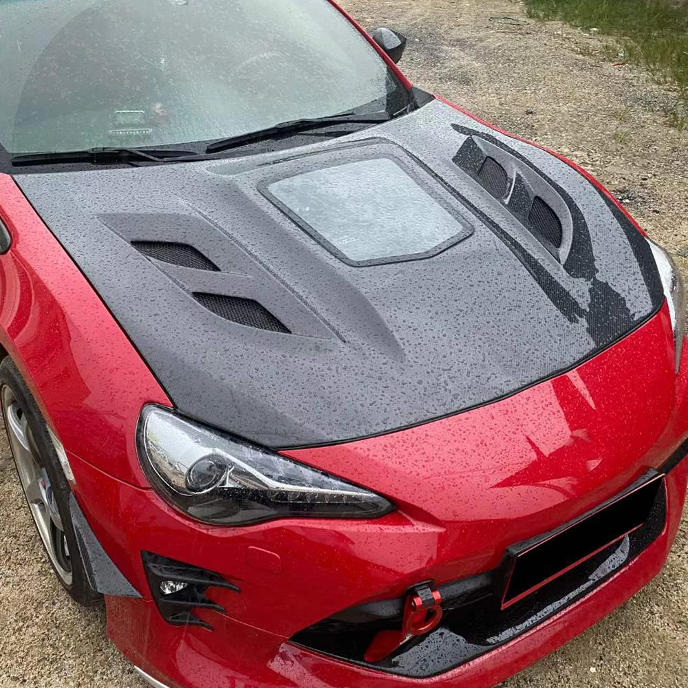 Enginne kap mesin serat karbon, untuk Toyota GT86 2013-2019 100% telah diuji dengan baik