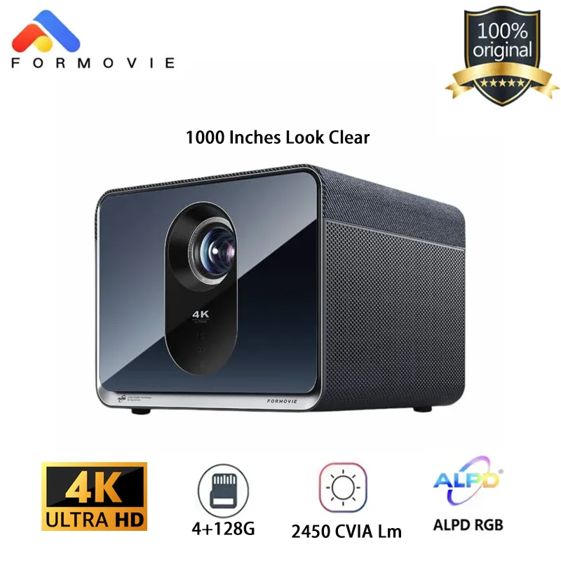 

Лазерный проектор Formovie Fengmi X5 4K DLP ALPD 2450 CIVA люмен Домашний кинотеатр Умное видео 1000 дюймов Проектор 3D