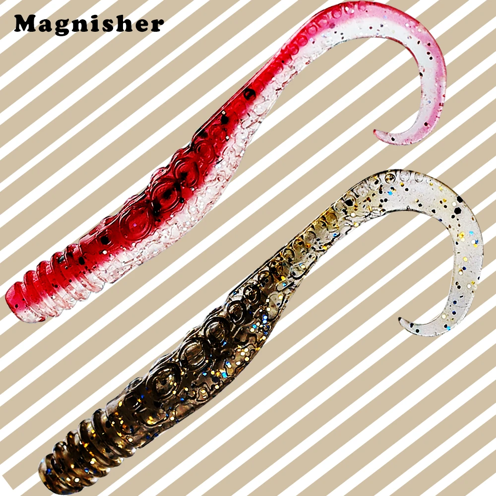 Magnisher Tintenfisch Weicher Köder 6,5 cm 2g Wurm Köder 10 teile/beutel Jig Angeln Lockt Wobbler Weichen Köder Bass forelle Pesca Köder Tackle
