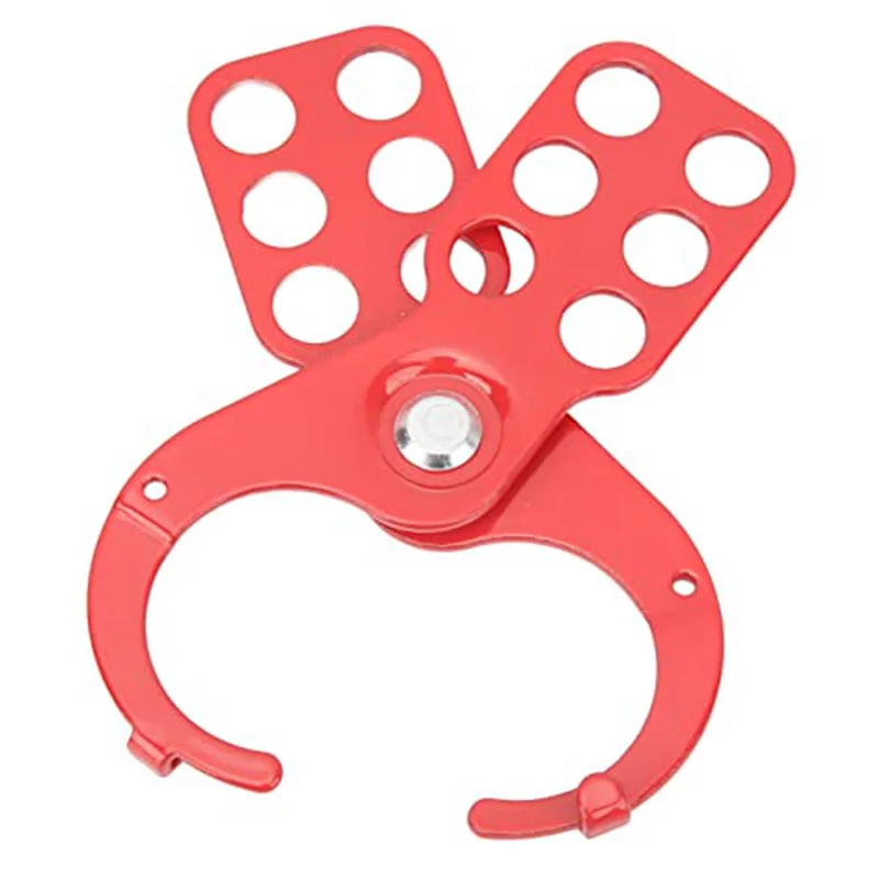 Hangsloten Hasps Set, Lockout Tagout Kit 6-gaats ontwerp Beveiliging Sabotagebestendig voor industriële apparatuur (1,5 inch / 38 mm beugel)