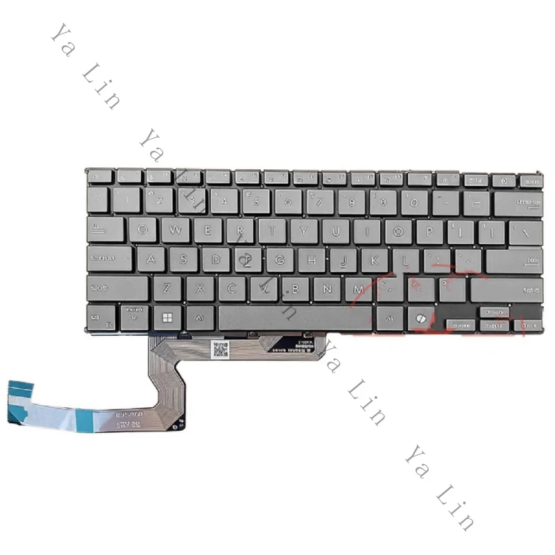 Nuevo teclado con retroiluminación gris AA+ para ASUS Zenbook 15 UM5606 UX5606 UX5406, teclado de repuesto para ordenador portátil