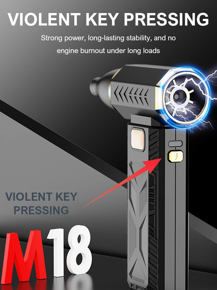 400000 RPM Borstelloze Mini Turbo Jet Fan Air Blaster 10000 mAh Draadloos Luchtpistool Oplaadbare Blower Draagbare Fan Cross Jet Gun