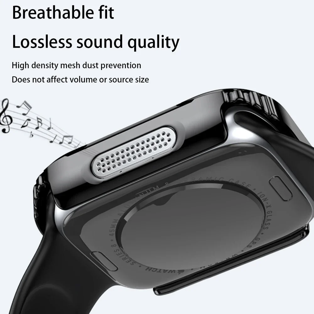Стекло + чехол для Apple Watch Case 9 8 7 6 SE 5 4 iWatch Аксессуары Защитная крышка для экрана Apple Watch Serie 45 мм 44 мм 40 мм 41 мм