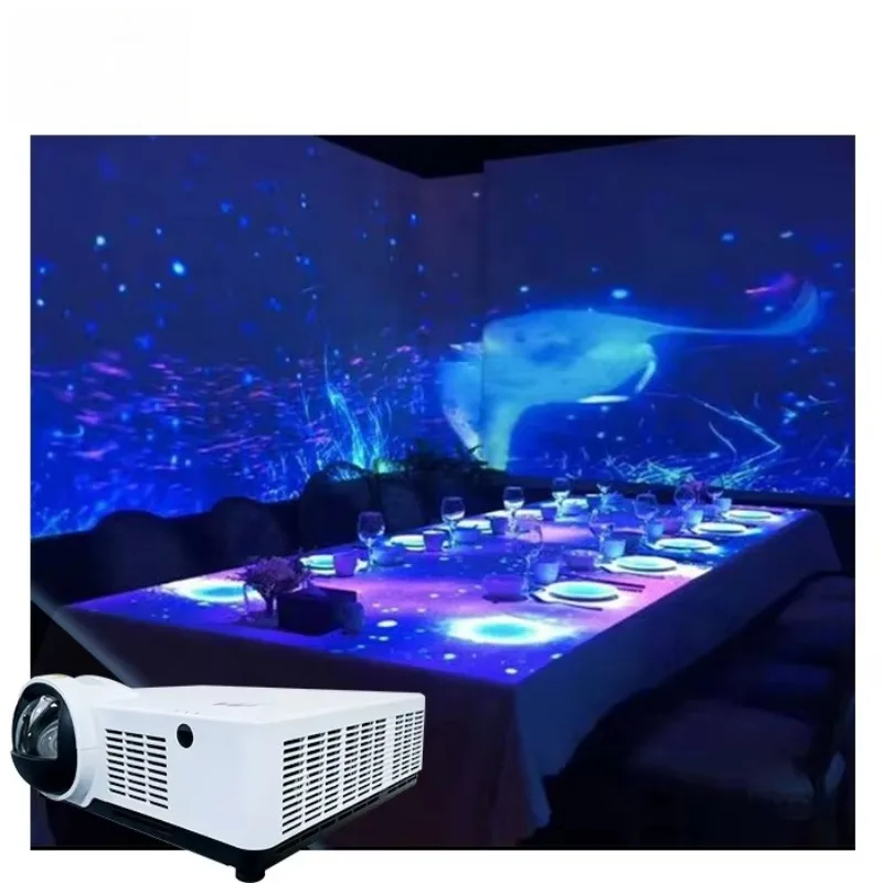 Interactive 360-Degree Wall Immersive Projection Room Creative Restaurant Experience Immersive Restaurant Projection