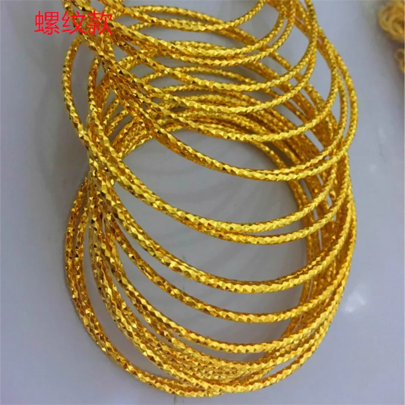 5pcs 14K Gold‑Plated Stainless Steel Thin Bangle Set, Starry River Laser Shimmer Stacking Bracelet For Ladies Friend Gift
