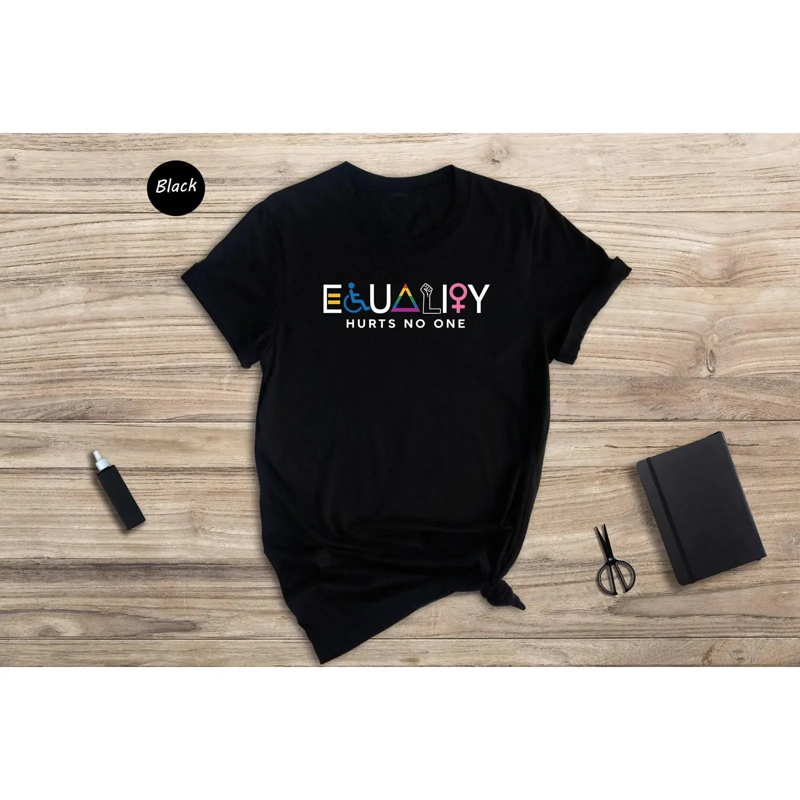 LGBT Equality Hurts T Shirt Pride Month Rainbow Lips Design Cotton Blend Fit vintage Washed Comfortable Soft streetwear Stylish
