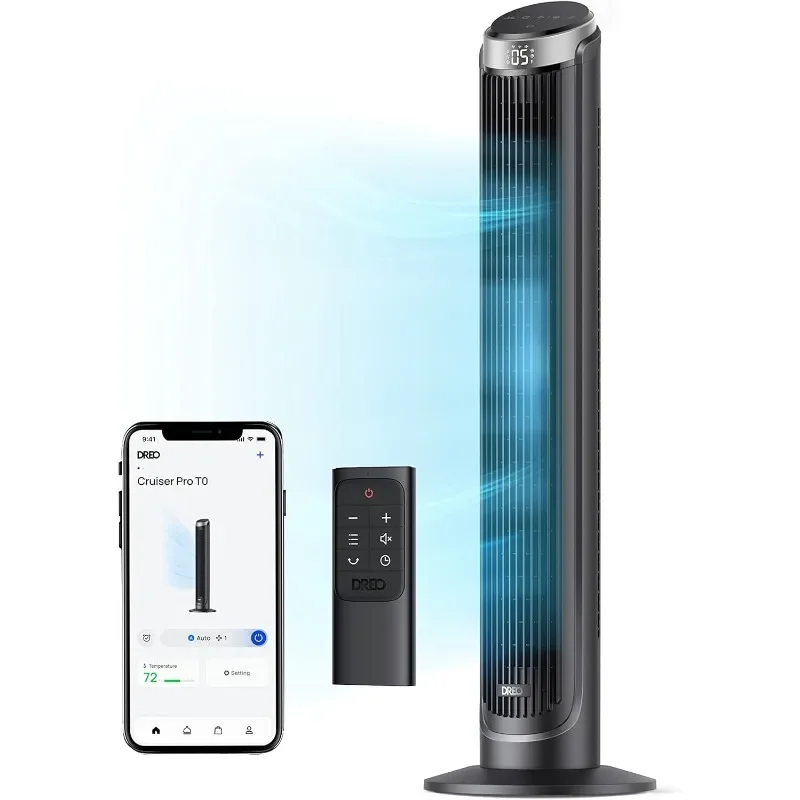 

Dreo High-Speed Cooling,Quiet Floor Fan with Remote, 90° Oscillating Fan, 4 Modes,12H Timer, Touch Control, Standing Cooling Fan