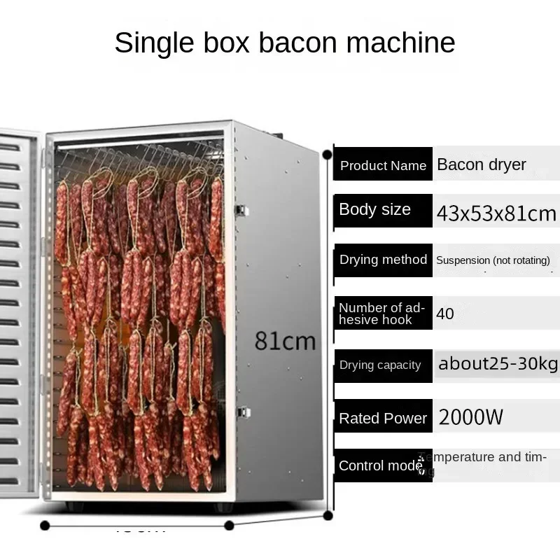 Salsicha Salsicha Bacon e Bacon Sabor Secador, Household Food, frango, pato, pescoço, peixe, carne, ar seco, Secagem Chassis, Grande, Comercial