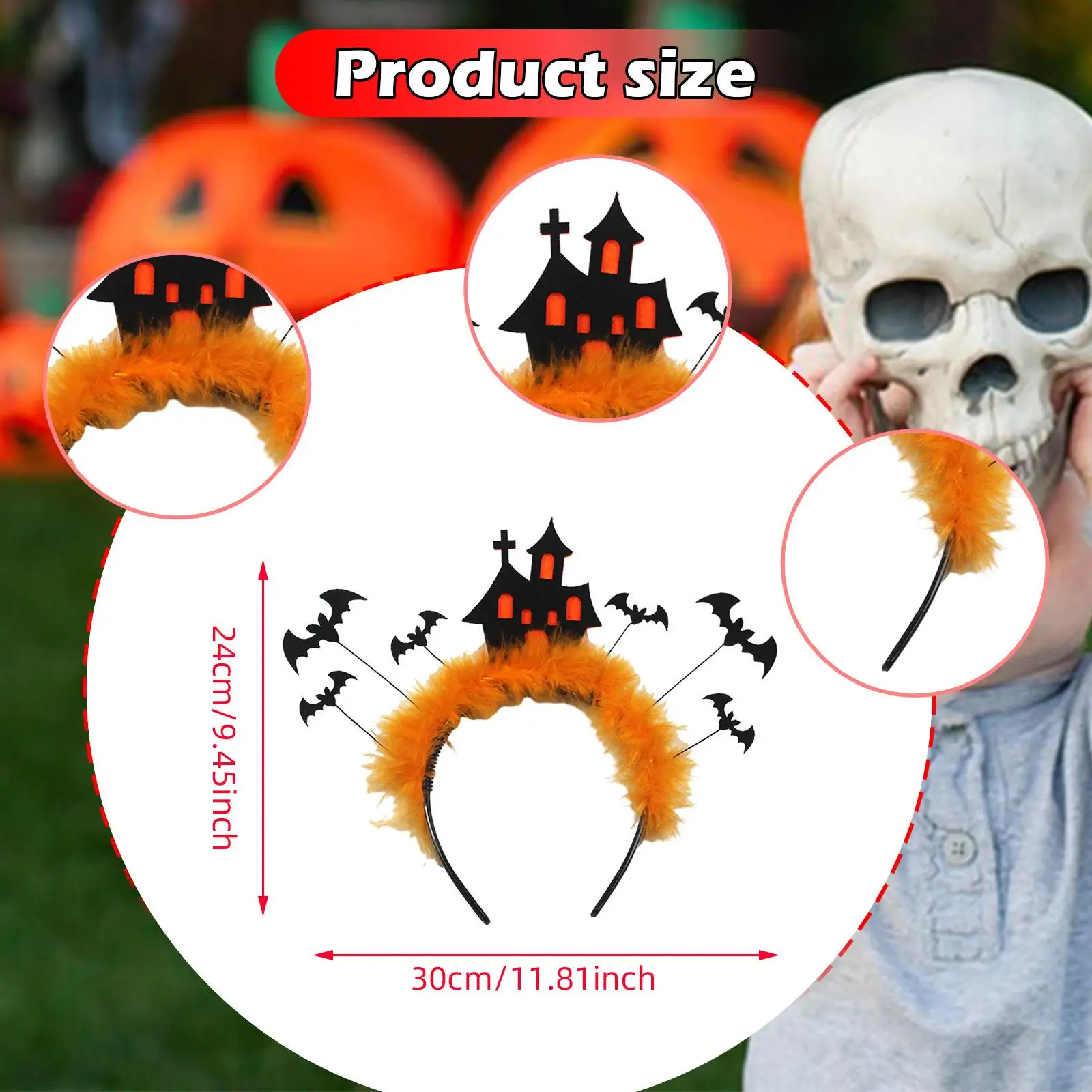 ที่คาดผมฮาโลวีนคอสเพลย์ Headwear สําหรับการแสดงบนเวทีปาร์ตี้