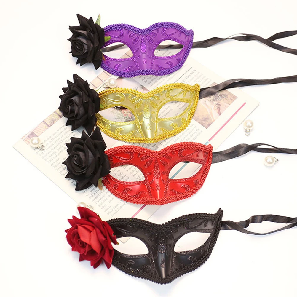 

Half Face Mask Delicate Half-face Halloween Masks for Adults Children Party Artificial