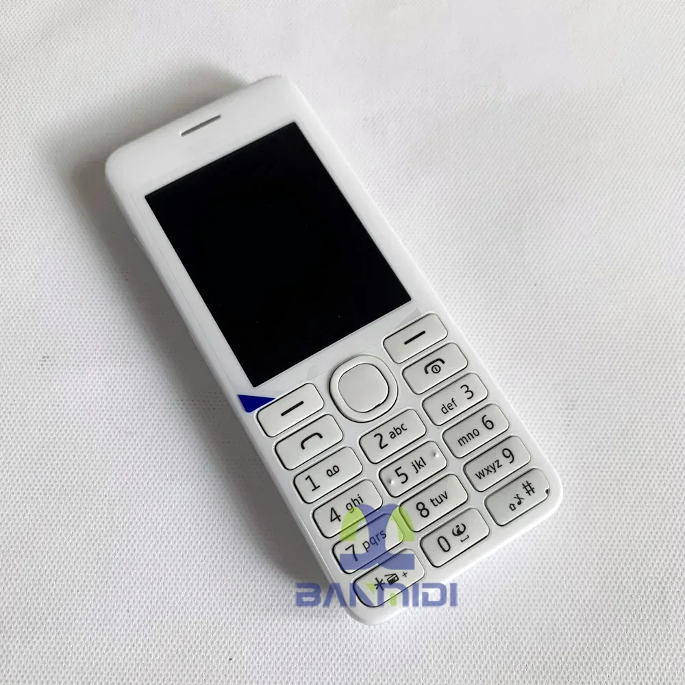 Asha 206 Dual-Sim Original Old Mobile Cell Phone CellPhone Arabic English Keyboard 2G GSM Unlocked Made in Finland on 2012 Year