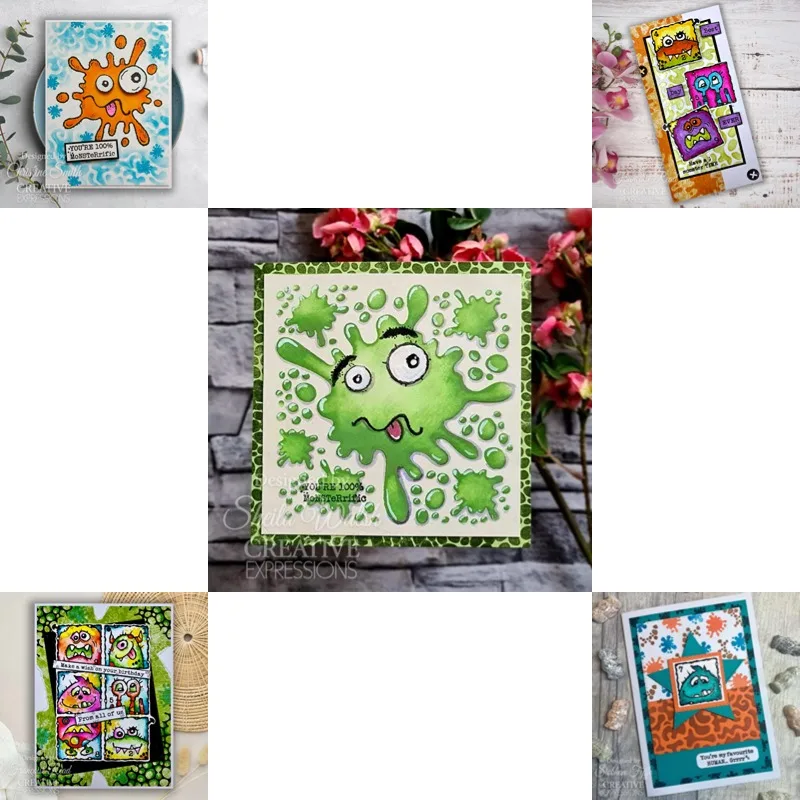 

Blot Monster металлические трафареты и трафарет для скрапбукинга, украшения для дневника, трафарет для тиснения, шаблон «сделай сам», поздравительная открытка ручной работы