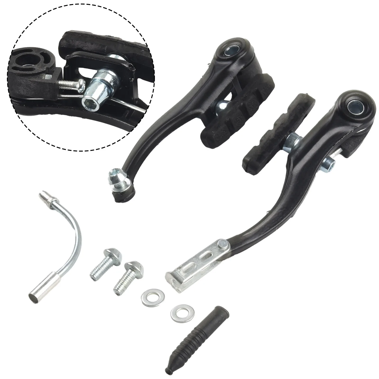 الجبهة/الخلفية الجبل الخامس الفرامل سبائك الألومنيوم الدراجات منحني قضبان مجموعة كاملة جزء الجبلية جودة عالية عملية جديدة 2018 #5