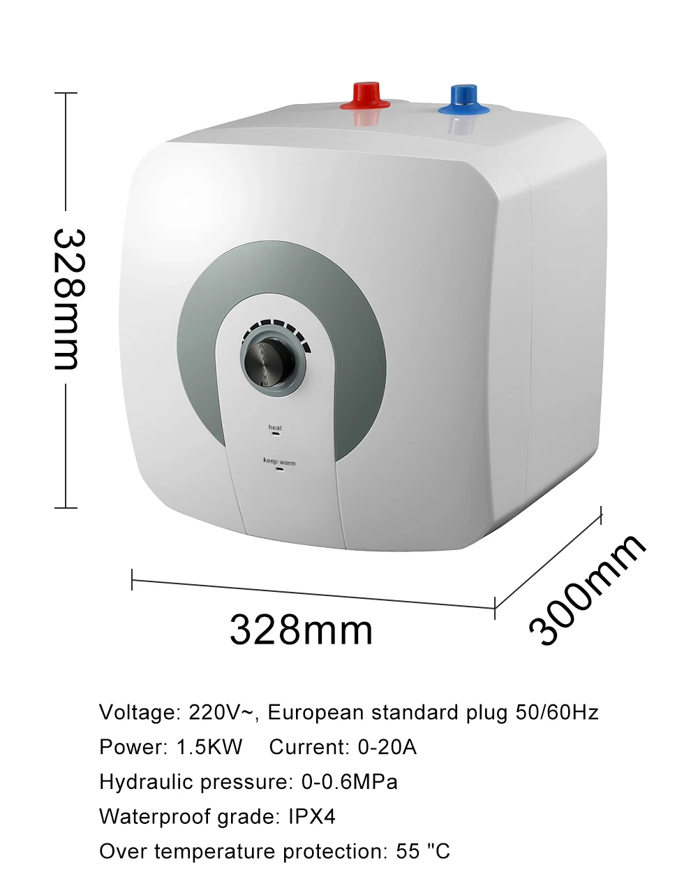 Water Heater Instantaneous 10L Storage Electric Best for Counter Under Water Heater Small Under Sink Hot Water Heater