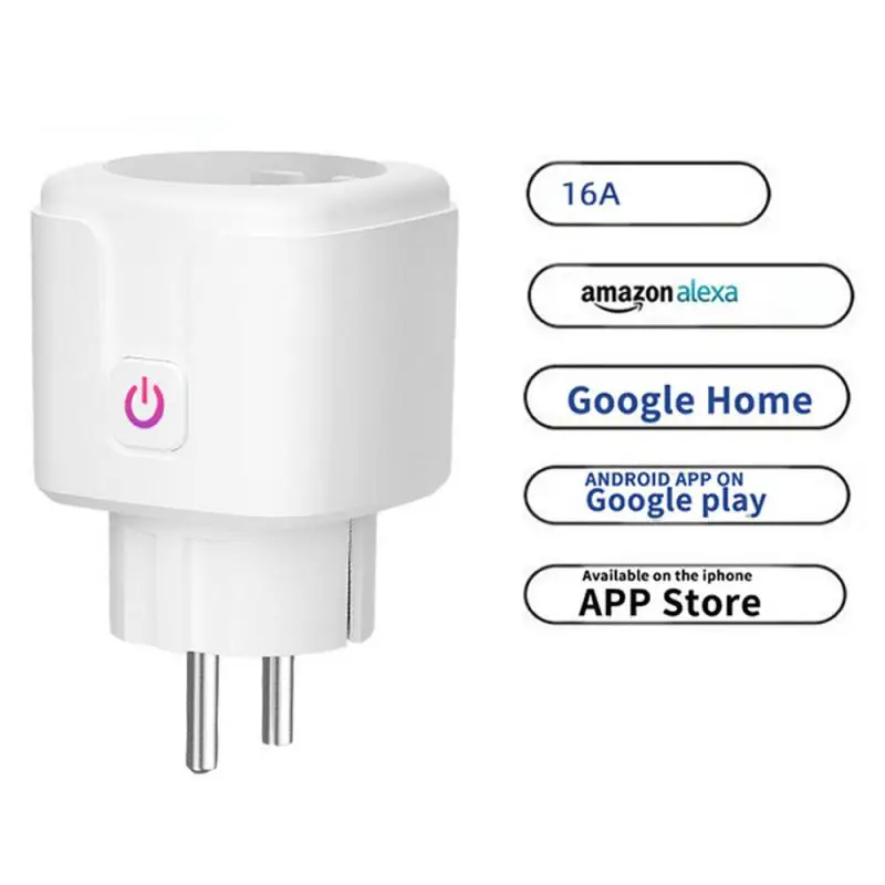 Smart Plug WiFi Socket EU 16A Power Monitor Timing Function Tuya SmartLife APP Control Works With Alexa Assistant Yandex