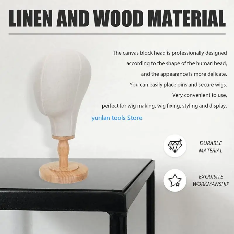 

50LB 22" for Head Canvas Block for Head Mannequin Display Styling for Head Model for Head Display Styling for Hea