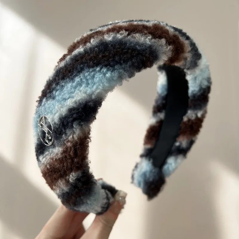 1 قطع أزياء الشتاء النسائية القطيفة عقال أنيقة ارتداء اليومي الشعر التبعي غسل الوجه ديكور القبعات
