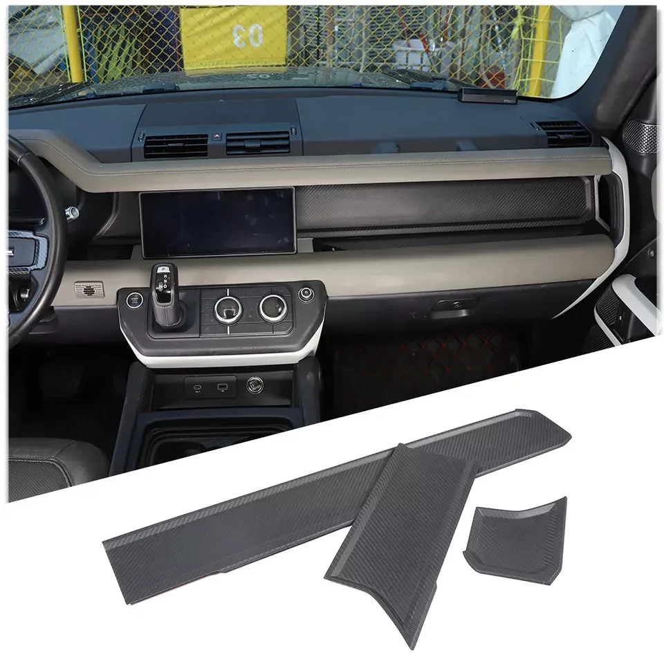 

Matte Dry Carbon fiber Dashboard Panel Cover For Land Rover Defender 2020-2023