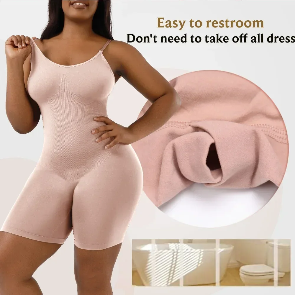 Bodysuit de corpo inteiro para mulheres, controle de barriga, shapewear, treinador de cintura, sem costura, firme, plus size