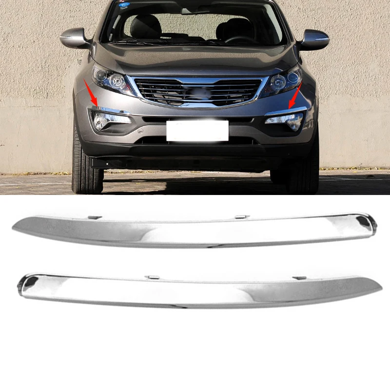 Передний бампер, хромированная накладка на противотуманную фару для Kia Sportage R 2011 2012 2013 2014 2015, накладка на веко, украшение