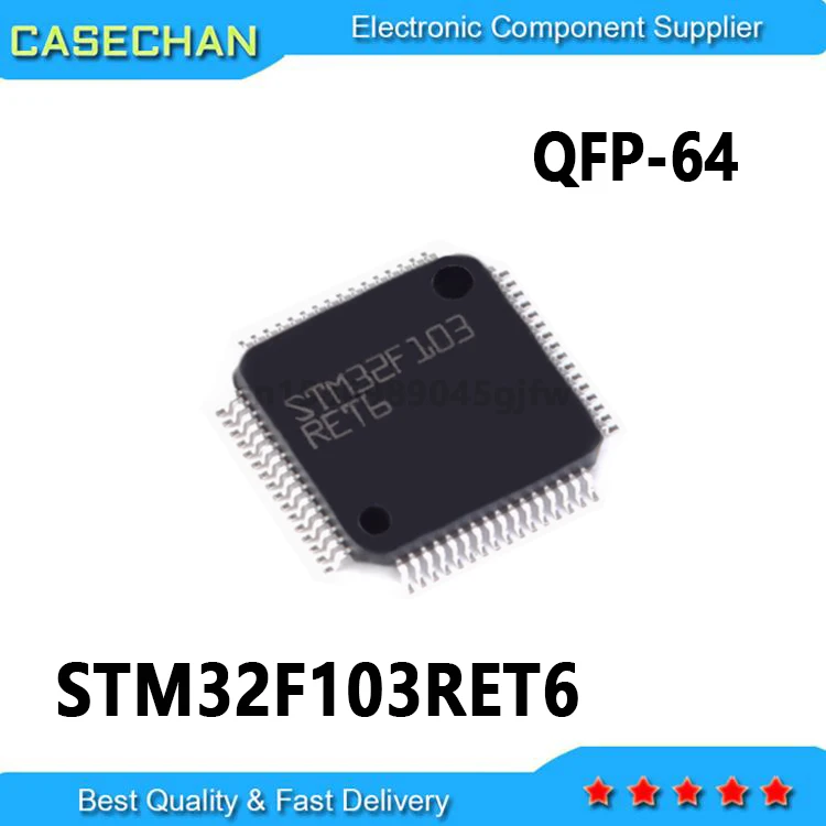 5PCS New and Original QFP-64 STM32F103 STM32F103RET6