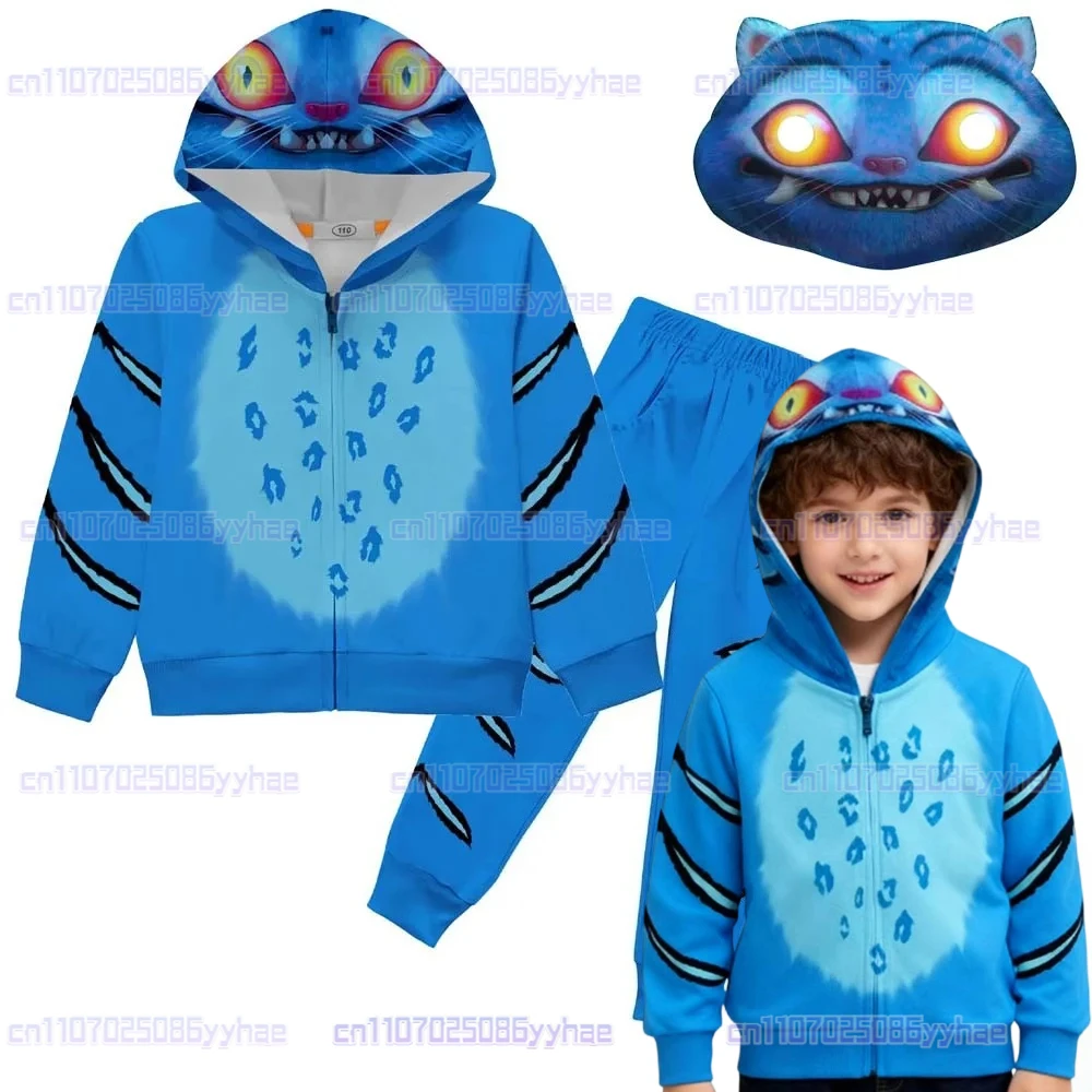 Disfraz de Cosplay de tigre de cazadores de demonios Kpop, cazadores de demonios, conjuntos de pantalones con capucha de tigre, trajes divertidos para fiesta de Navidad y Halloween para niños