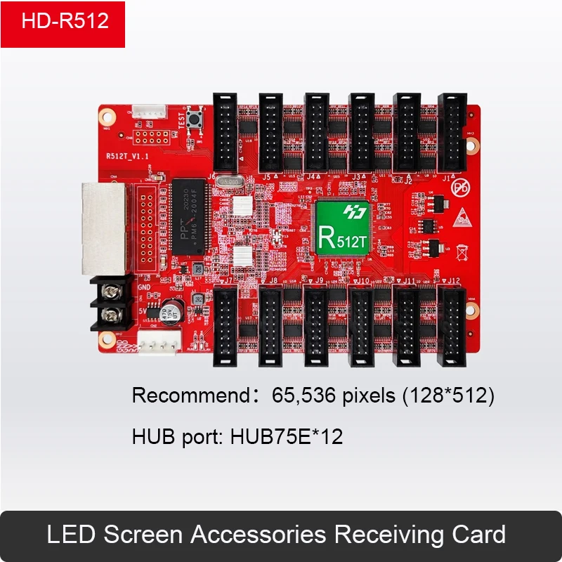 Imagem -02 - Huidu-full Color Led Tela de Recebimento do Cartão Trabalhar com Cartão de Envio hd Hd-r708 R712 R716 R732 Hub75e