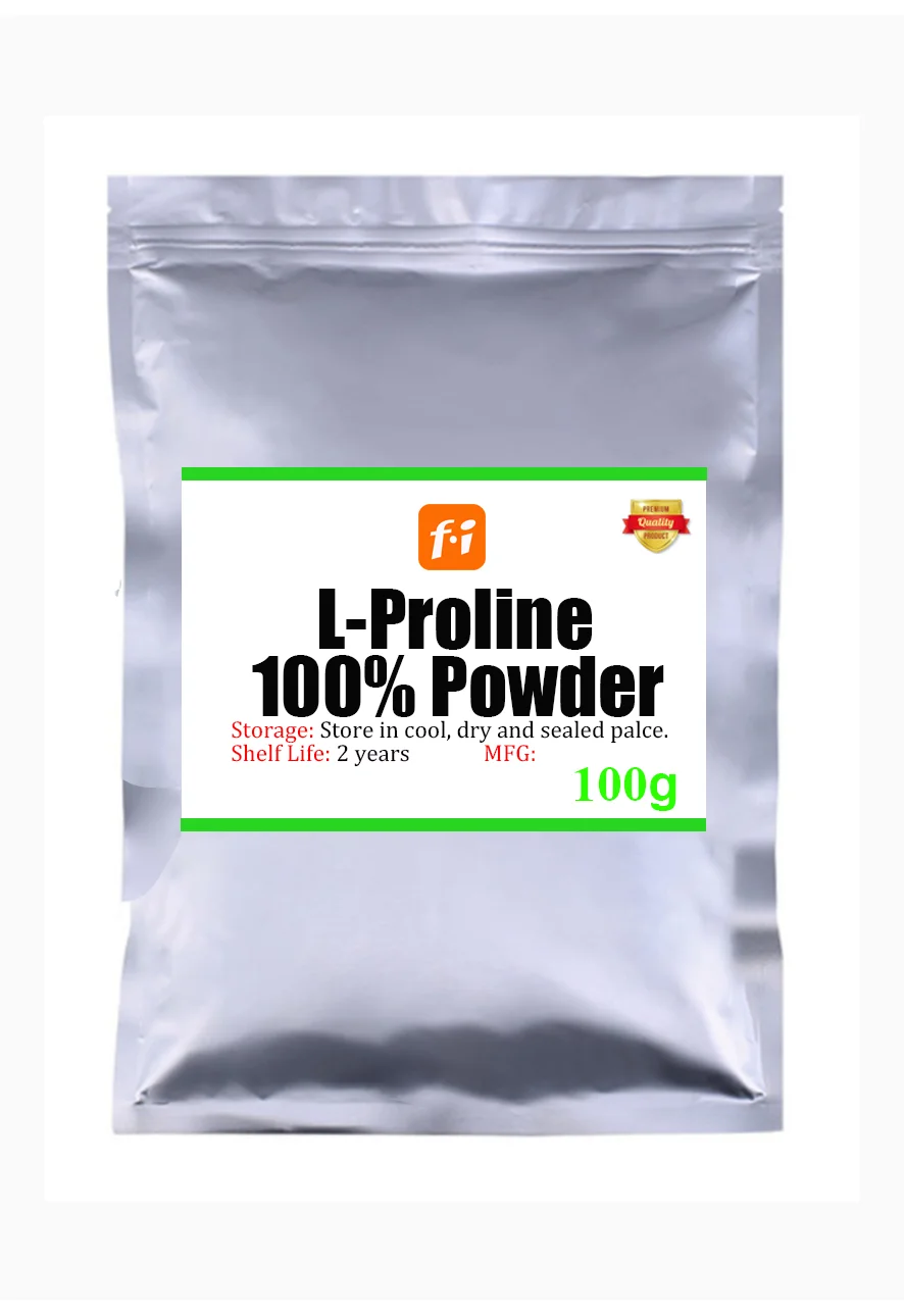 100g-1000g.99% L-Proline,CAS 147-85-3 L Proline