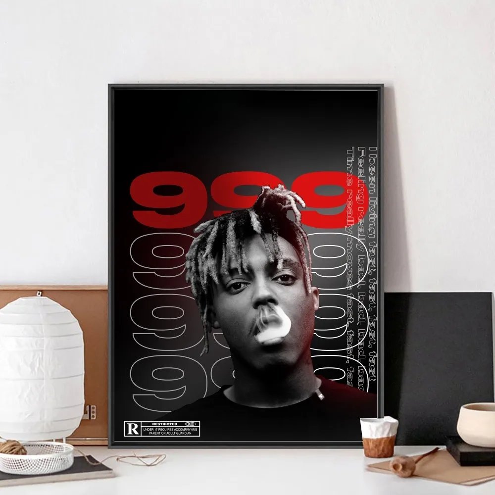 Hip-hop Juice WRLD Poster DIY Poster Kraft Paper Vintage Poster Wall Art Painting Study Stickers Big Szie Wall Painting