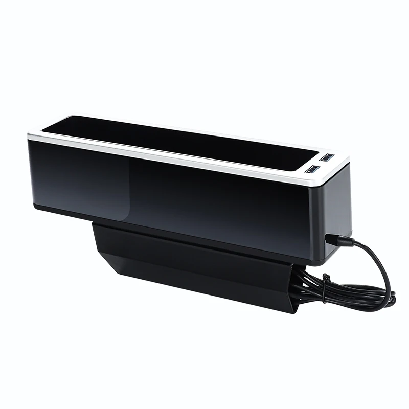 New Hot car supplies car seat gap storage box dual USB charger car interior decoration bag mobile phone storage box